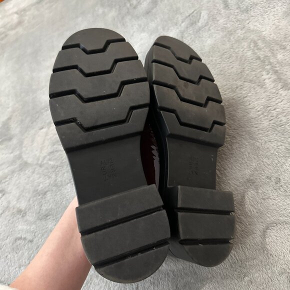 Naturalizer Nieves Chunky Platform Loafers Shoes Patent Leather Burgundy 8.5 - Picture 6 of 6